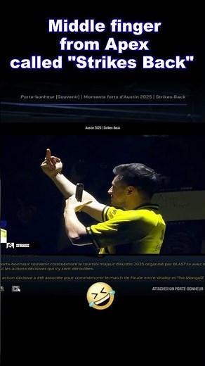 Middle Finger Apex Charm "Strikes back" #cs2 #major #austin #apex #middle #finger #charm #highlights