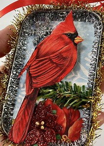 39 reactions · 41 shares | Check out my latest Altoid tin ornaments! The cardinals usually go quick & these are one-of-a-kind! <3 | BluKatDesign | Facebook