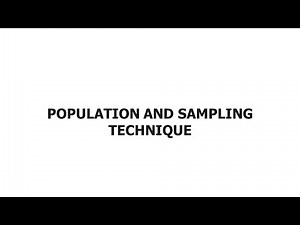 Steps in Formulating Population and Sampling Technique Section || Simplified Steps #education
