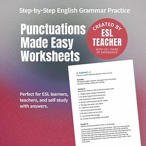 Punctuation Worksheets for ESL Learners | Grammar Practice (PDF)