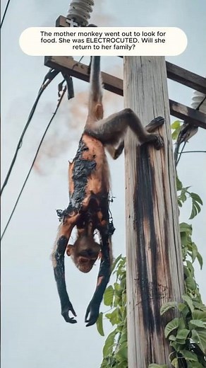 Saving mother monkey from Electric Shock