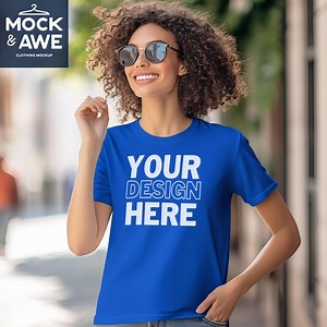 Royal Blue T-shirt Mockup: Gildan 5000, Female Model (digital Download) - Etsy Canada