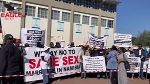 2.9K views · 136 reactions | Various churches and those opposed to same sex in Namibia have gathered for a mass demonstration against the Supreme Court’s ruling on the matter. In Windhoek, they are currently gathered at the Ministry of Home Affairs’ main building. Video: Justicia Shipena | Eagle FM Namibia | Facebook