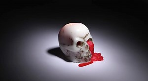 Bleeding Skull Candle Oozes Red Wax From Its Eye Sockets