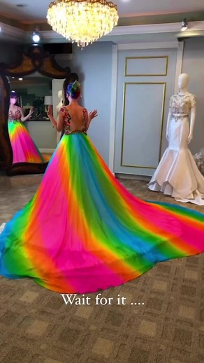 Follow 👉 Elegantcreator.comfor more ✨ A spectrum of colors for a love that knows no bounds 🌈✨ Our bride stuns in this beautiful rainbow wedding dress, complete with intricate details that add a touch of elegance and sophistication to her special day. Photography: @weddingsbybluesky Bridal Gown: @didomenico_design , @didomenico_assist Bride: @messieme⠀ ⠀⠀⠀⠀⠀⠀⠀⠀⠀ #didomenico #customcouture #customweddingdress #customweddinggown #coutureweddingdress #dcfashiondesigner #rvafashiondesigner #dmvfash