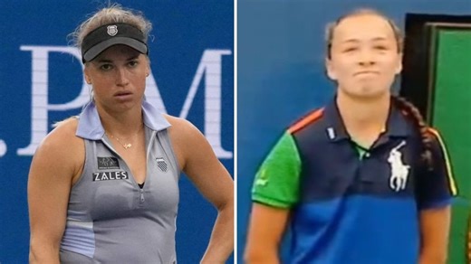 Never before seen angle of ‘disgusting’ ball girl drama at US Open
