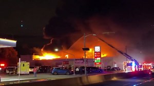 Fire Engulfs Commercial Building in New Jersey
