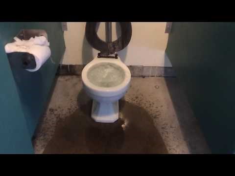 Vintage toilet overflow