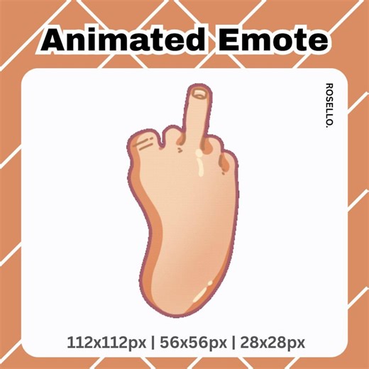 Emote - Lovely Middle Finger Foot Animated (.gif) - Etsy