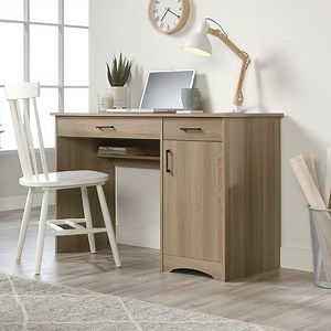 [Hot Item] Compact Writing Desk with Built-in Storage Cabinet for Small Spaces