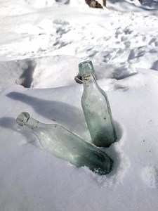 Antique Aqua Glass Torpedo Bottles – 19th Century Pair With Patina - Etsy