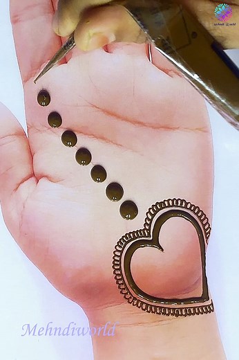 beautiful heart mehndi design #artist #hennaart #mehnadi #beutiful #heart | Mehndi World