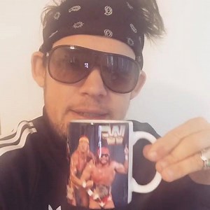 "Cuppa coffee in the Big Time!! Oooooh yeaaaa Dig It!!" #raw25 #machomanrandysavage #cuppacoffeeinthebigtime #wwf #wwe #adidastracksuit #michaelkors | James Durbin