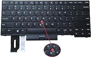 USA with Screwdriver: US Layout Laptop Keyboard for Lenovo IBM ThinkPad E480 E490 E495 L380 L390 L480 L490 T480S T490 T495 R480 R490 S2 3rd TP00091A with Frame and Pointer Without Backlight