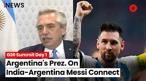 President of Argentina, Alberto Fernández, emphasizes the enduring bond between Argentina and India, underscoring their deep-rooted relationship. He highlights the special connection that unites the two nations, drawing a playful parallel to their shared admiration for football icon Lionel Messi. | Indian Express | Facebook
