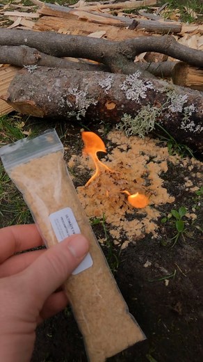 Try our Ultimate Fire Tinder sample bag next time you shop at Procamptek.com. 🔥The Ultimate Fire Tinder is a ready-to-use fire tinder with extreme weather resistance. Composed of highly flammable microfibers, this tinder is designed to ignite quickly, even when wet or in heavy rain situations. And it lights with more types of ignition sources than anything else on the market. You can even use a little spark from an empty lighter to ignite it... but any spark generator, ferro rod, firesteel, lig