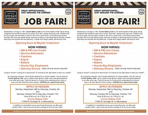 Corner Bakery Cafe is hiring for its new store at The Mayfair Collection!