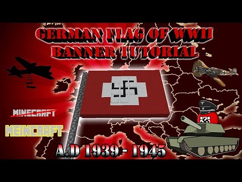Minecraft (MEINCRAFT) Banner tutorial - How to make a German Flag Banner of WWII
