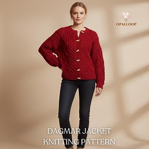 Dagmar Jacket Knitting Pattern PDF | Top Down Cardigan Knit Pattern | Textured Knit Jacket Women | Seamless Sweater Knitting Pattern - Etsy UK