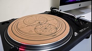 Cork Mat - Cork Turntable Slipmat - 12 Inch - Glowtronics Tie Dyed