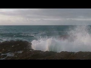 Big Ocean Waves Crashing on the Rocks - Ocean Sounds - 4K UHD 2160p
