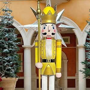 5 Foot Wooden Christmas Nutcracker King(5 feet, King Yellow BK26)