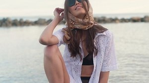 Young Beautiful Sexy Girl White Unbuttoned: стоковое видео (без лицензионных платежей), 1032465473 | Shutterstock