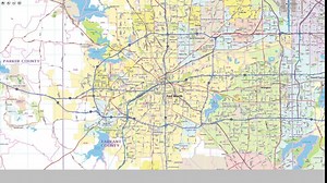Amazon.com: Dallas - Fort Worth Metro Area Laminated Wall Map : Home & Kitchen