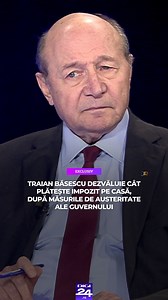 211K views · 11K reactions | Șocul noilor taxe mărite nu ocolește pe nimeni. Fostul președinte al României Traian Băsescu a vorbit la Digi24 despre austeritatea impusă de Guvernul Bolojan și cum a simțit chiar el efectele acestor măsuri. S-a trezit cu un impozit pe casă mai mult decât dublu. Interviul integral cu fostul șef al statului va fi difuzat duminică, de la ora 14:00, la emisiunea „În fața ta”. #digi24 #stiriledigi24 #basescu #impozit | Digi24 | Facebook