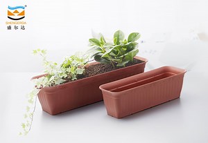 [Hot Item] Rectangle Plastic Flower Pot & Planting Flowers and Vegetables