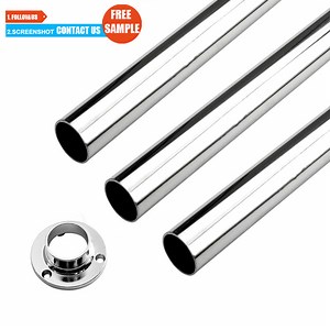 [Hot Item] Alloy Steel Wardrobe Tube Oval Closet Rod with End Supports