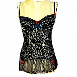 Victoria's Secret Mesh animal print sexy 34B chemise