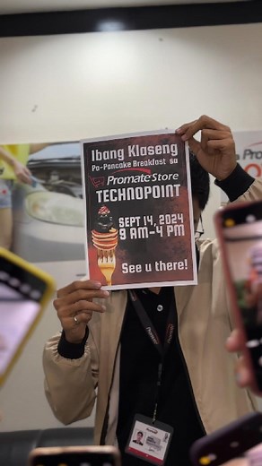 23 reactions · 5 comments | Tara na sa Ibang Klaseng Pa-Pancake Breakfast sa Promate Store Technopoint ngayong September 14, 2024 | 9 AM - 4 PM! ️ We're giving away 15 Promate Pancake Air Compressors sa mga matatatag at malalakas!! Gora na, ka-Promate!  ✨ P.S. Welcome po ang Askals! — at Pasig City, Philippies. #SaPromateMayPower #fyp #foryoupage  G08, Ortigas Technopoint Bldg, 1 Doña Julia Vargas Ave, Pasig  +639604816986 | Promate Generators, Philippines | Facebook