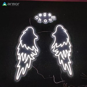 [Hot Item] Drop Shipping Customized Angel Wings 3D Clear Custom LED Angel Wings Neon Sign Acrylic LED Sign