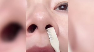 2-in-1 Nasal Hair Cutter, New Double Sided Nose Hair Knife, Rotating Nasal Hair Razor Cutter with Ear Picker for Women and Men, 360 Degree Rotating Manual Nose Hair Trimmer (Blue-6pcs)