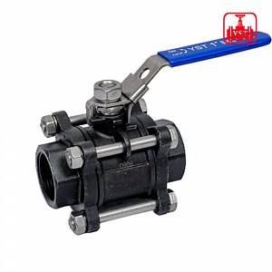 [Hot Item] Industrial Valve 3PC 1000wob Pn63 Steel Wcb Ball Valve with Handle Lever and Locking Device