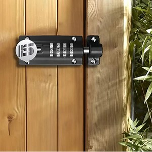 [Hot Item] Security 4-Digit Keyless Gate Lock Zinc Chrome Plated Latches Roll up Door Latch Indoor & Outdoor Combination Bolt Lock
