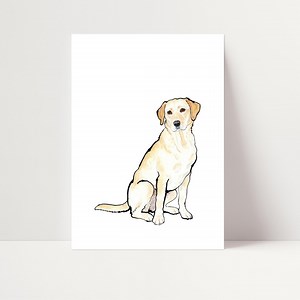 Yellow Labrador Print | Yellow Lab Wall Art - Etsy