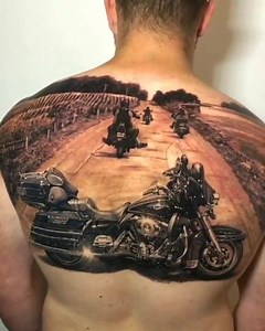 Motorcycle Tattoos by Steve Butcher using MD Tattoo Wipe Outz! | Tattoo Wipe Outz