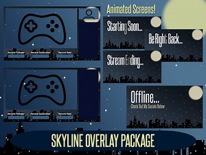 Animated Skyline Overlay Package for Streaming - Etsy