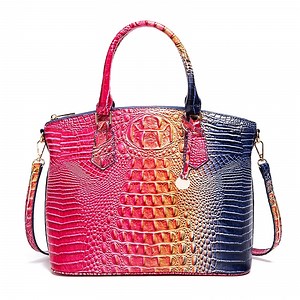 [Hot Item] Wholesale PU Vegan Crocodile Leather Lady Fashion Designer Luxury Tote Handbag