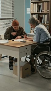 Mature Woman Wheelchair Looking Filled Form : vidéo de stock (100 % libre de droit) 3815569793 | Shutterstock