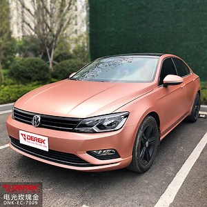 [Hot Item] Satin Metallic Rose Gold Car Vinyl Film Decorative Plastic Wrap Car Body Cover PVC Self Adhesive Vinyl Car Wrapping Vinyl
