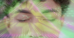 clip-3941043875-man-opening-eyes-closeup-neon-triangle-overlay