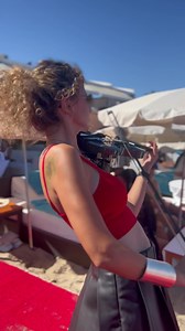 Nassau Beach Club 💙💙 ############# #belindaviolin #blindaviolin #NassauBeachClub #ibiza #violin #electricviolin | B-Linda