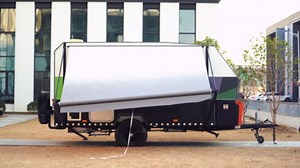 Suncode RV Awning for RV,Camper&Travel Trailers–Manual RV Awning Complete Kit,Manual Camper Awning,RV Roll Out Awning- – 11x8Ft – White Frame &Black Fade