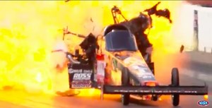 Terry McMillan NHRA New England Nationals explosion
