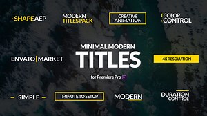 Minimal Modern Titles for Premiere Pro | Essential Graphics