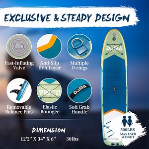 [Hot Item] Dama Series Fresh Water Couple Wholesale OEM Inflatable Sup Board Standup Sup Paddle Board