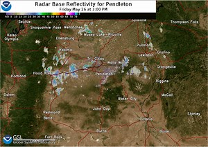 Northeast Oregon and Southeast Washington: Showers and thunderstorm developing this afternoon. Stronger storms may produce wind gusts of 30 mph and pea size hail. | US National Weather Service Pendleton Oregon